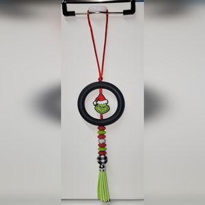 Grinch rearview mirror charm